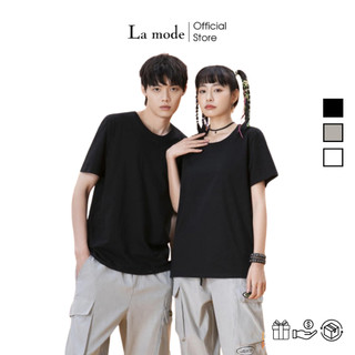 Áo Thun Trơn 100% Cotton Mát Lạnh Vải Dày Dặn Nam Nữ Thời Trang - La mode
