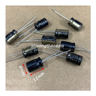 Tụ elna silmic ii 10uf 50v, tụ phân cực 10uf 50v