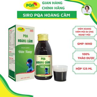 PQA Hoàng cầm thảo dược hỗ trợ viêm xoang, viêm mũi dị ứng. Hộp 125 ml