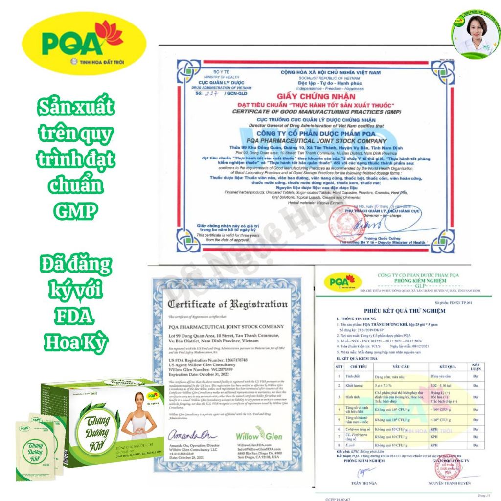 PQA Thăng Dương Khí Giúp Nhuận Tràng, Tăng Tính Bền Của Thành Mạch Hộp 25 Gói