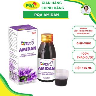 Amidan PQA Giúp Bổ Phế Hỗ Trợ Giảm Ho Giảm Sưng Đau Do Viêm Họng, Viêm Amidan Hộp 125ml