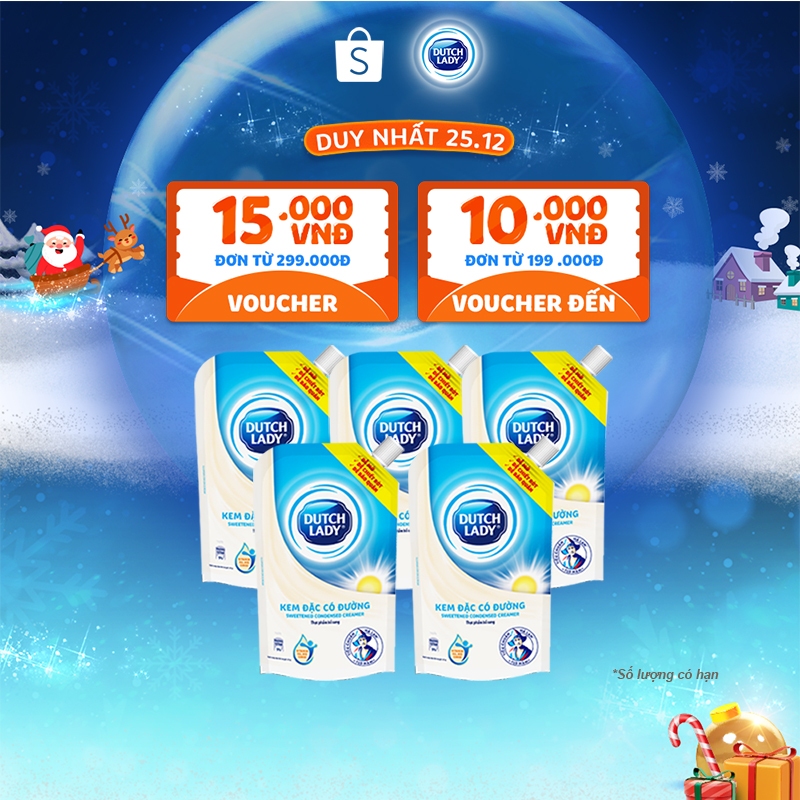 Combo 5 Túi Kem Đặc Có Đường Dutch Lady 545g/túi