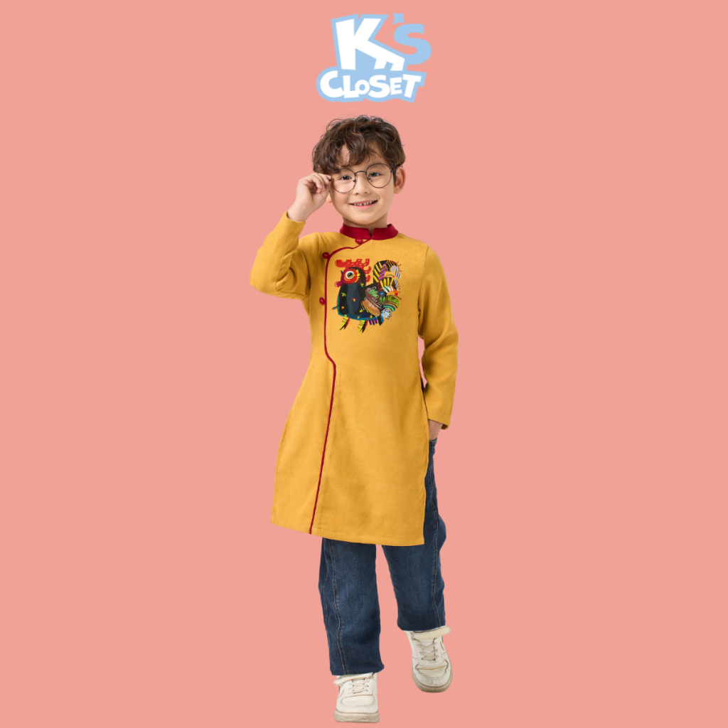 Áo Dài Tết Cách Tân Cho Bé Trai K'S CLOSET Từ 10-50kg (2-14 tuổi) KT371ONF/ KT343TWF / KT335TWF / KT333TWF TM
