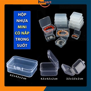 Hộp Nhựa Mini Có Nắp Trong Suốt Khoá Kín Đựng Trang Sức Linh Kiện Ốc Vít Vật Dụng Nhỏ Tiện Lợi