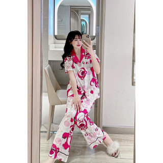 BỘ Gấu Dâu đỏ Hồng Lụa Xước 2 phom dáng