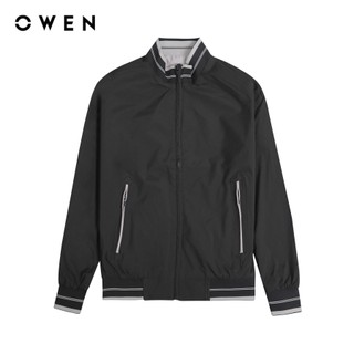 Owen - jacket regular fit jk231620 màu xanh rêu chất liệu polyester