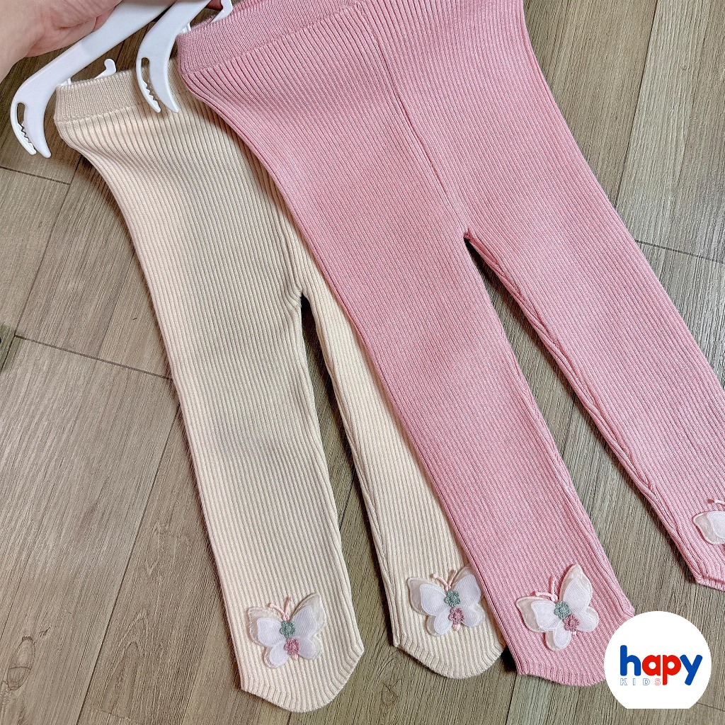 Quần legging len bé gái Hapykids, chất liệu len lông thỏ cho bé từ 1 đến 6 tuổi