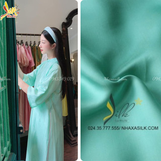 Lụa satin màu xanh ngọc bích Nhaxasilk - ST24 KR