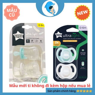 Ty ngậm silicon mềm nhẹ cho bé Tommee Tippee Ultra Light cho bé (tách lẻ từ vỉ đôi)