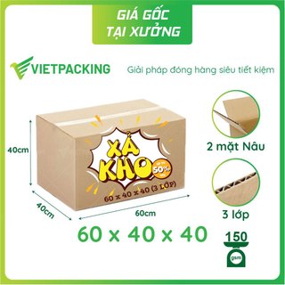 60x40x40 (3 lớp) - 3 thùng carton lớn chất lượng cao, siêu bền V247