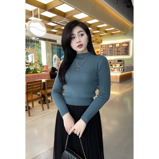 Áo len tăm dài tay dáng crotop nhiều màu chất len tăm dày dặn freesize giữ nhiệt mặc ấm Eva Lover