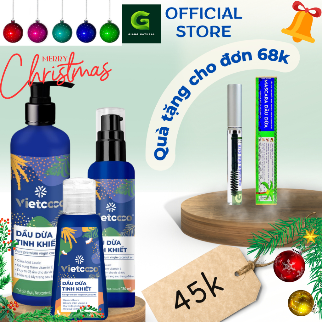 Dầu dừa tinh khiết vietcoco nguyên chất ép lạnh