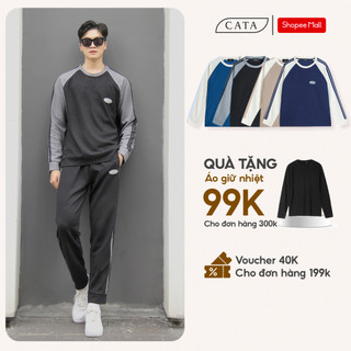 Bộ nam thể thao dài tay Cata Collection chất liệu cotton tổ ong dày dặn giữ ấm cơ thể, không xù bai nhão CT29