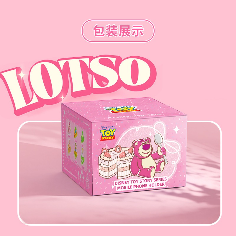 Mô hình kèm giá đỡ điện thoại Gấu dâu Lotso chính hãng
