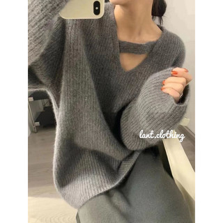 áo len chocker vạt chéo