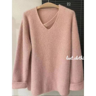 áo len chocker vạt chéo