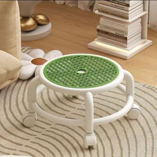  Ghế tròn xoay bệt thoáng khí có bánh xe đa năng xoay 360 độ mặt ghế nhựa cao cấp thiết kế lỗ thoáng khí sử dụng đa năng 