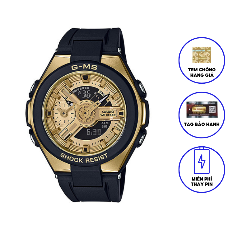 Đồng Hồ Casio Nữ dây nhựa BABYG MSG-400G-1A2 Chính Hãng