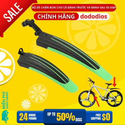 (Chọn Màu) Bộ Dè Chắn Bùn Cho Cả Bánh Trước Và Bánh Sau Xe Đạp Leo Núi 4 Sọc Màu - Chính Hãng Dododios