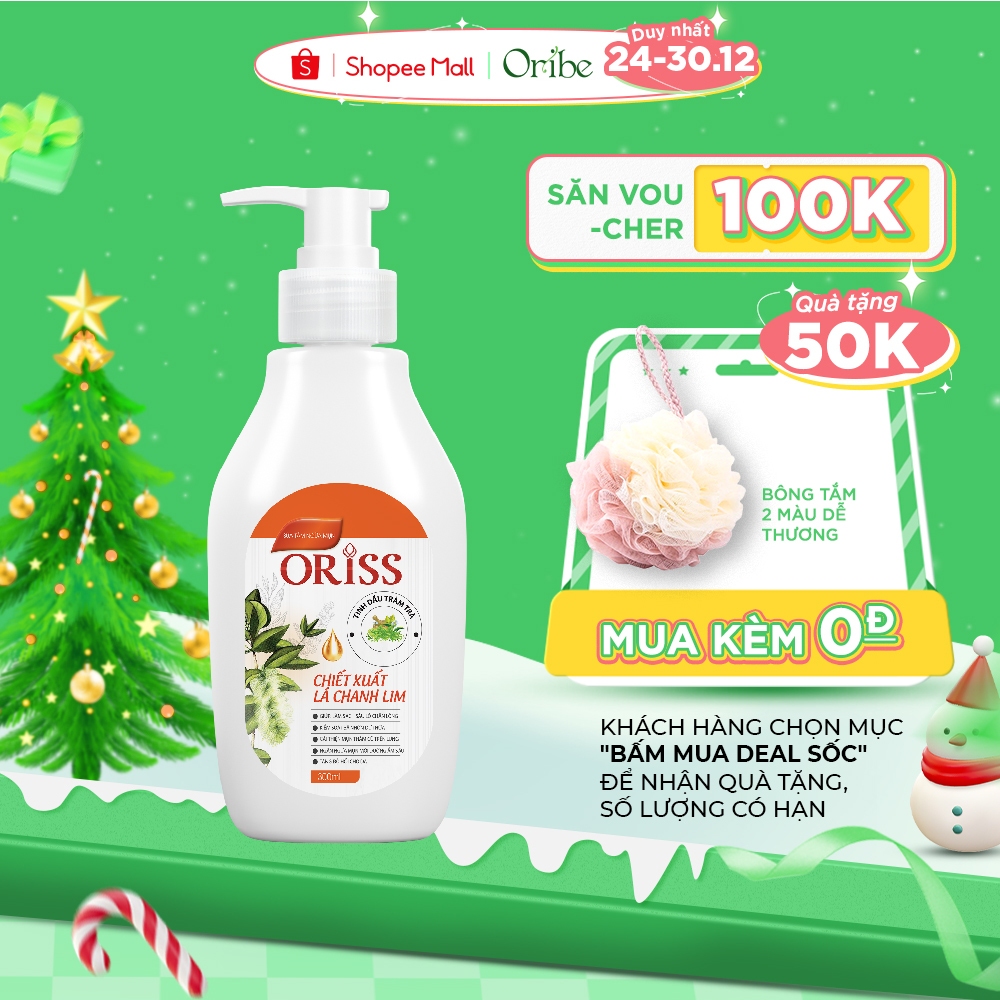 Sữa Tắm Khỏi Mụn Lưng Oriss Giảm Thâm Mụn, Viêm Nang Lông Chai 300ml