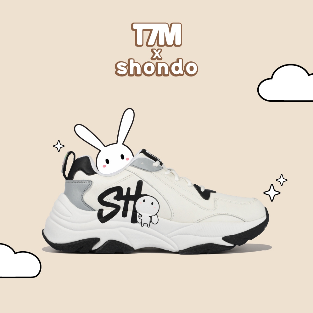 Sneaker Nam Nữ SHONDO Thỏ 7 Màu Êm, Thời Trang Thích Hợp Đi Học, Đi Chơi Trắng CHN0010