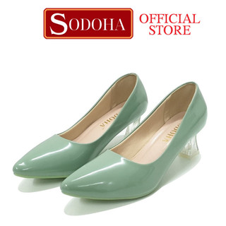 Giày cao gót nữ SODOHA đế cao 5cm thiết kế da mềm đế êm kiểu dáng trẻ trung hiện đại SDH855