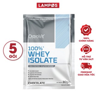 Bột Tăng Cơ Ostrovit 100% Whey Protein Isolate (5 Gói) 30g/Gói, Xây Dựng Cơ Bắp và Phục Hồi Cơ | Nhập khẩu Ba Lan