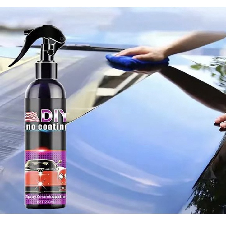 Xịt phủ bóng bề mặt sơn ô tô hạn chế xước dăm chống bám nước gương kính ô tô DIY Nano Coating 200ml