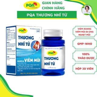PQA Thương nhĩ tử hỗ trợ thông mũi giảm biểu hiện ngạt mũi, tắc mũi, chảy nước mũi. Hộp 30 viên