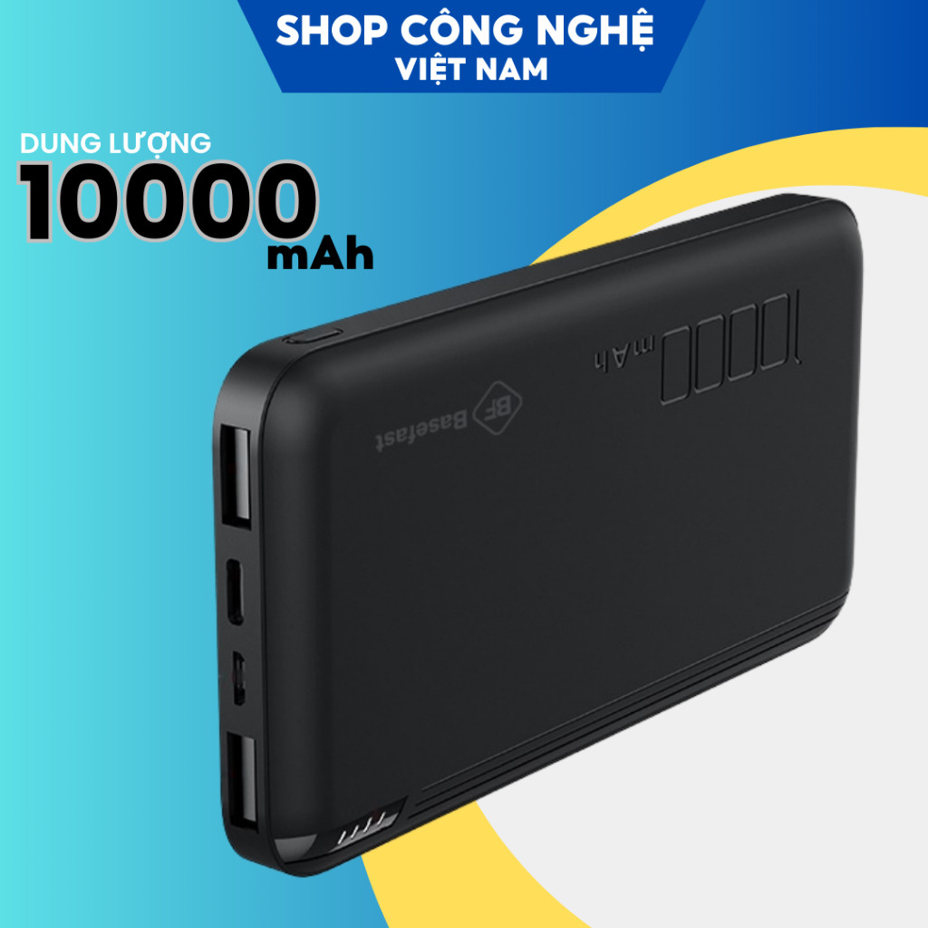 Sạc Dự Phòng 20000mAh Basefast cao cấp pin chống quá tải nhiệt sạc nhanh