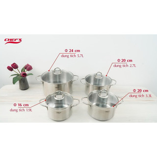 Bộ nồi 7 món Chefs EH- CW7Plus