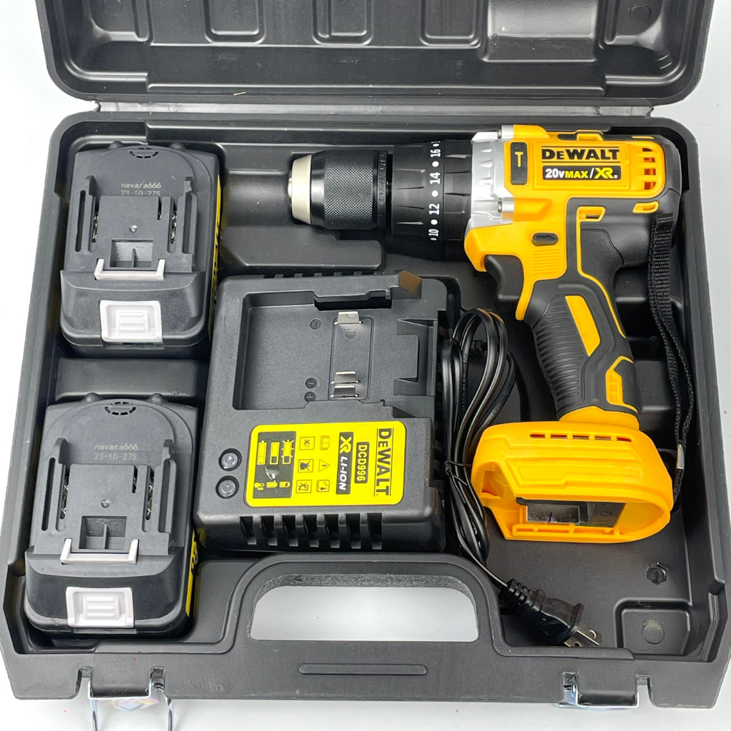 Máy khoan pin Dewalt 20v không chổi than, máy khoan cầm tay đầu auto lock thép 13mm bảo hành 12 tháng toàn quốc