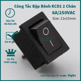 Công tắc bập bênh kcd1 6a/250vac 2 chân - kích thước 21x15mm
