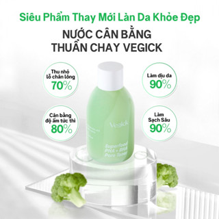 Nước Cân Bằng Thuần Chay Cải Thiện Lỗ Chân Lông Vegick Superfood PHA + BHA Pore Toner 210ml