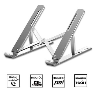 Giá đỡ laptop, macbook hợp kim nhôm siêu bền 12-18 inch, có thể điều chỉnh độ cao phù hợp - kèm túi đựng
