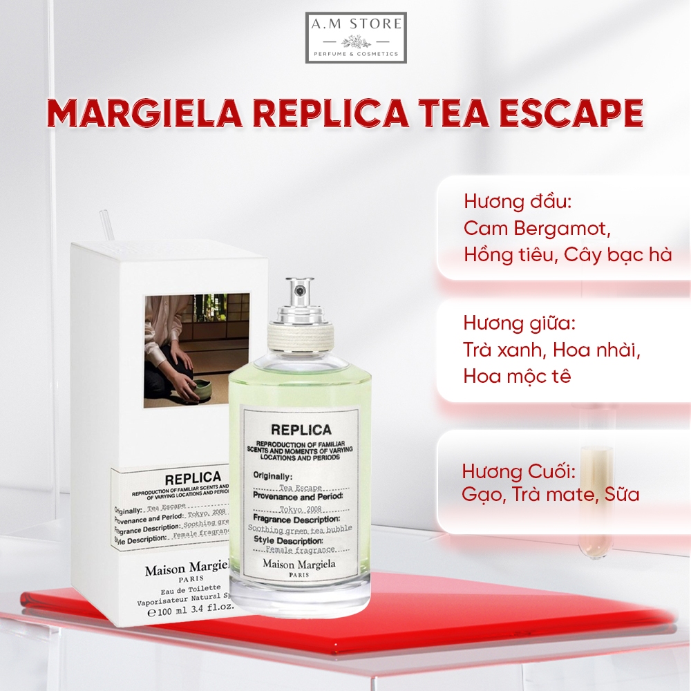 Nước Hoa Nữ Maison Martin Margiela Replica Tea Escape EDT 100ml - Ly trà matcha mang hương thơm quyến rũ và ngọt ngào