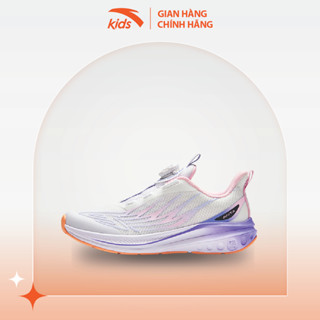 Giày thể thao bé gái Anta Kids W322345510 Running Shoes dòng chạy bộ kèm khóa Habu không dây buộc thao tác tiện lợi
