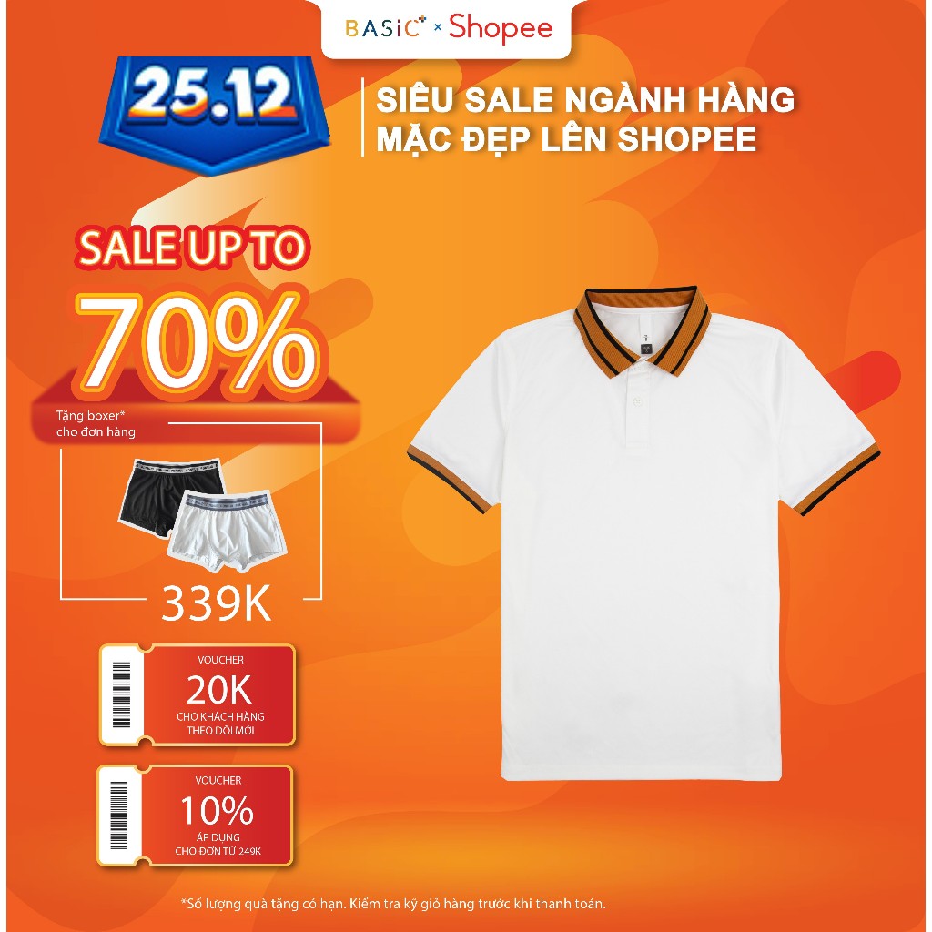 Áo POLO BASICPLUS vải POLY COOLMAX Siêu thông thoáng, thấm hút tốt và nhanh khô A02-233