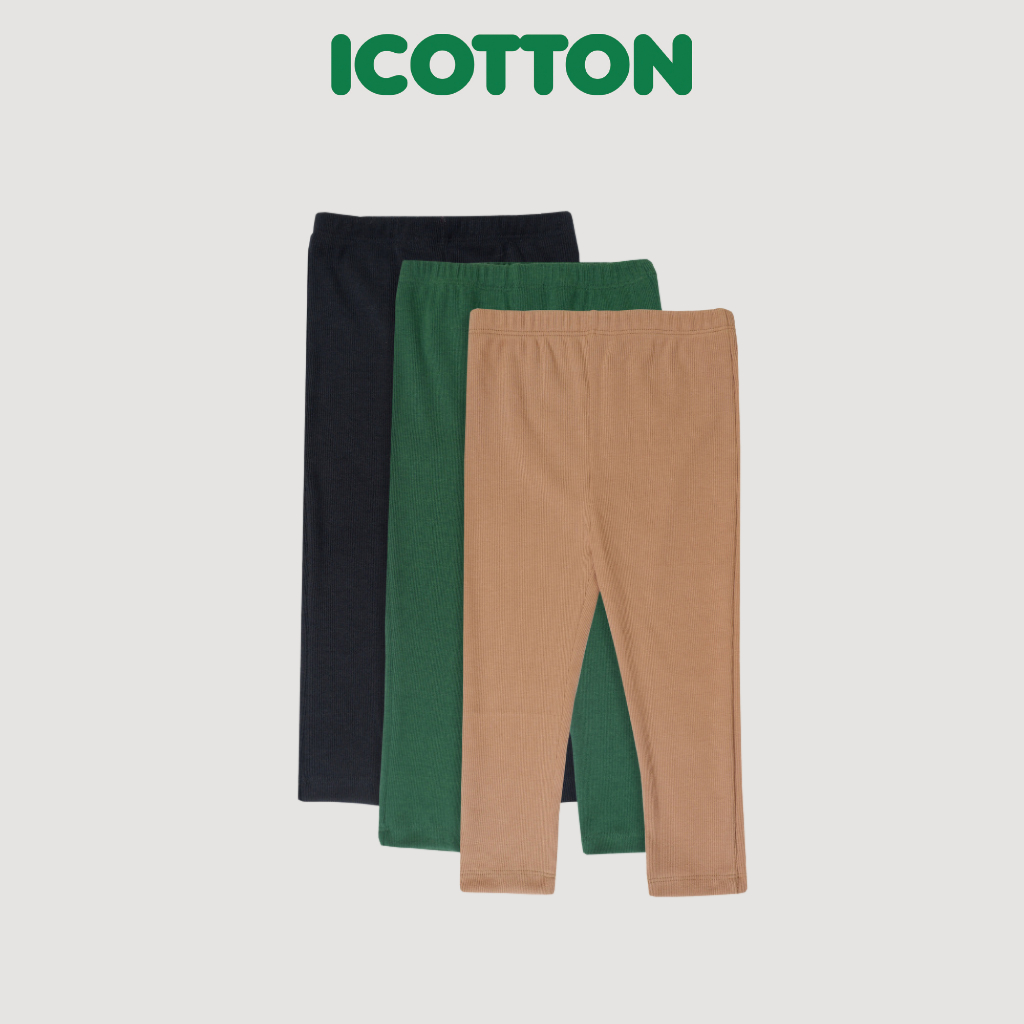 Quần legging bé gái Icotton thun gân co giãn BG150