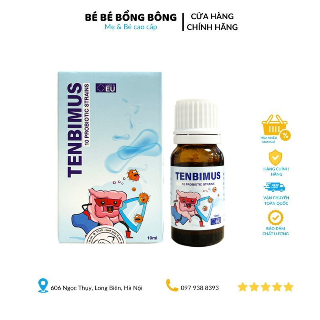 Men Vi Sinh 10 Chủng Tenbimus - Giảm Táo Bón, tiêu chảy, Rối Loạn Tiêu