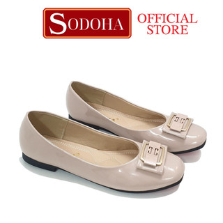 Giày búp bê đế bằng sodoha sdh320 đính nơ