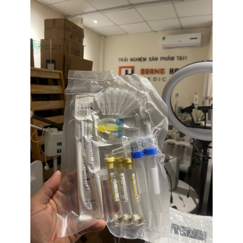 Bộ Kit PRP 12 Món Sẵn Chất Hoạt Hoá Hàng Công Ty Hút Chân Không