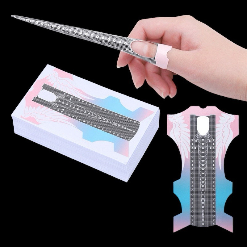 Phom đắp móng siêu dài 10 miếng và lẻ chiều dài 13cm form giấy