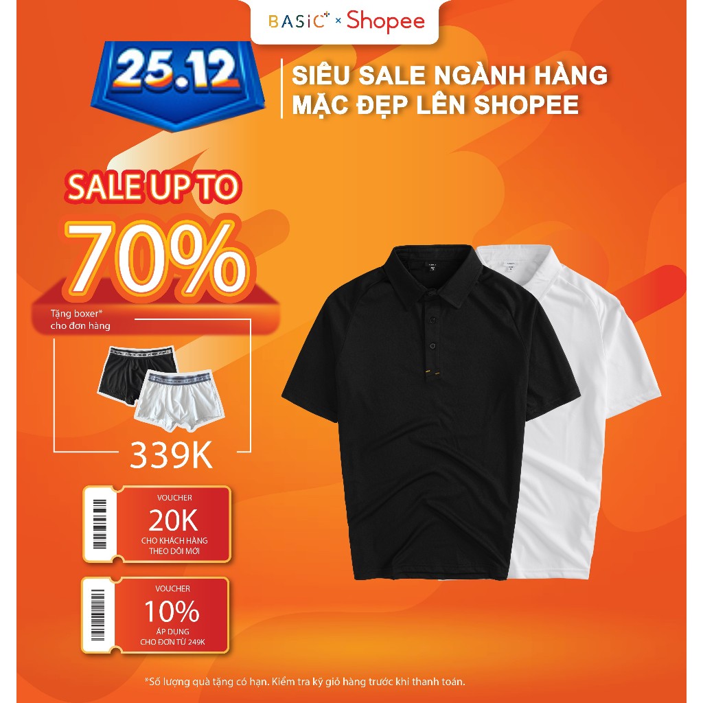 Áo POLO BASICPLUS vải POLY Cao Cấp Siêu thông thoáng, thấm hút tốt và sang trọng A02-128