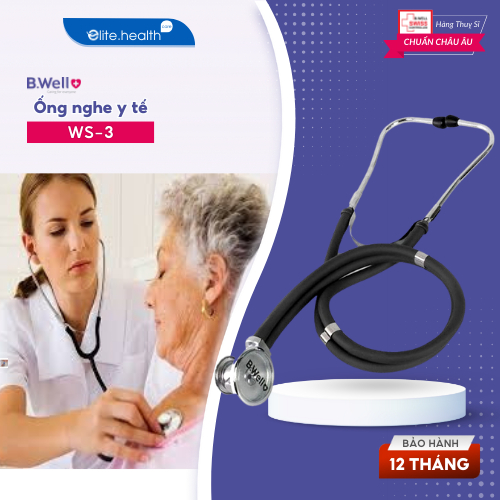 Ống nghe y tế tai nghe B.Well Swiss WS-3 Nhập khẩu chính hãng Thụy Sỹ Bảo hành chính hãng 1 năm