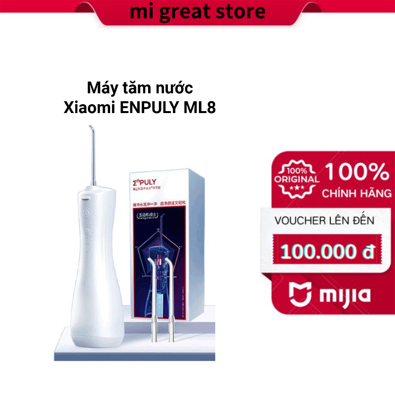 Máy tăm nước Xiaomi ENPULY ML8 chính hãng xịt vệ sinh làm sạch sâu răng