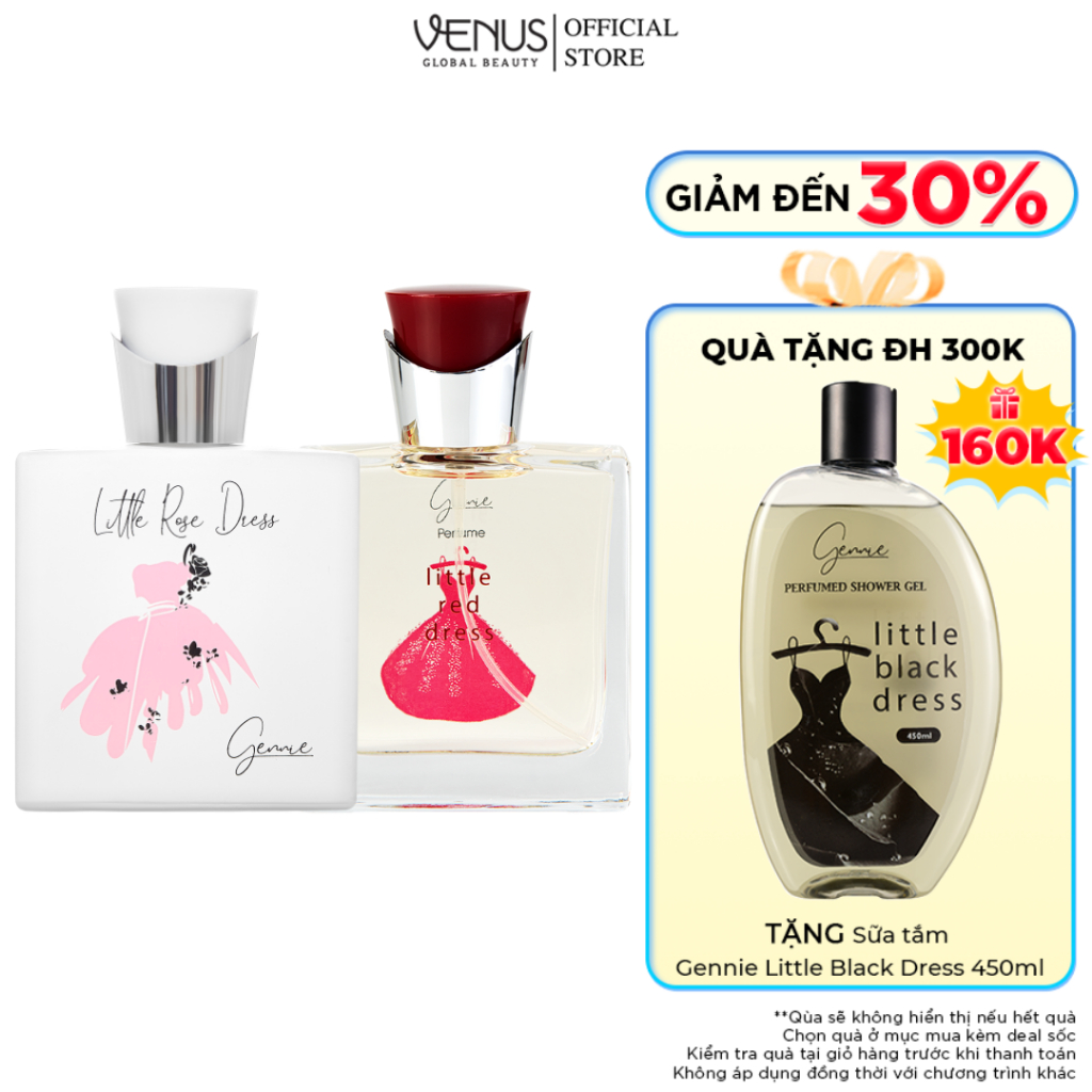 Bộ đôi Nước hoa Nữ Gennie Little Rose + Red Dress 50ml