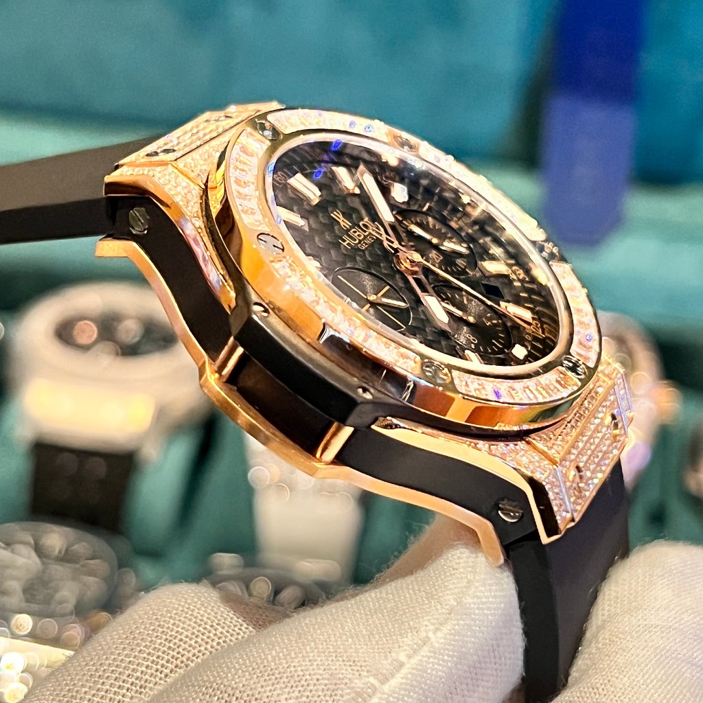 Đồng hồ nam Hublot BigBang 44mm máy HUB4100, full đá CZ