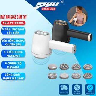 Máy massage cầm tay dùng pin Puli PL-668DC - 8 đầu, mát xa giảm mỡ bụng và thư giãn toàn thân