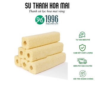 Thanh sứ lọc hoa mai vàng - Vật liệu lọc làm trong nước hồ cá Koi, cá rồng, bể thủy sinh 4*4*16 cm